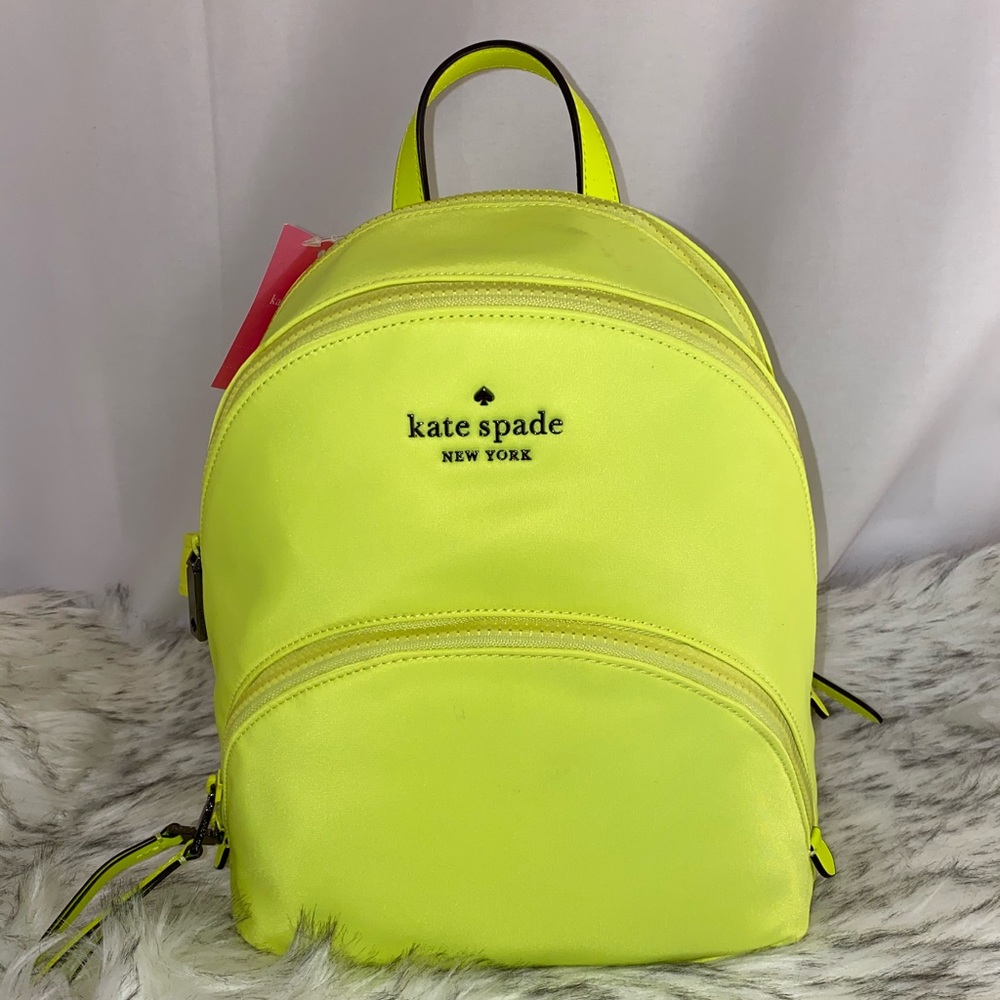 Kate Spade karissa nylon yellow medium backpack